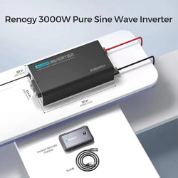 Renogy PUH 12V 3000W Pure Sine Wave Inverter with UPS Transfer Switch and Built-in Bluetooth Inverters Renogy
