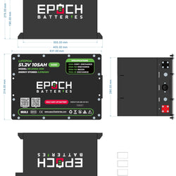 Epoch 48V 105Ah MINI – LiMax Series Lithium (LiFePO₄) Golf Cart Battery – Complete Kit