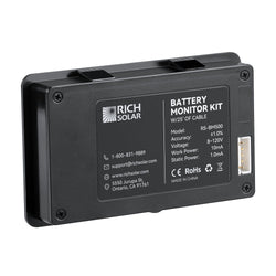 RICH SOLAR 500 Amp Battery Monitor with Shunt | 8~120V 500A Battery Monitor with Shunt | Accurate Battery Status Monitor | Easy to Use Battery Monitor RICH SOLAR