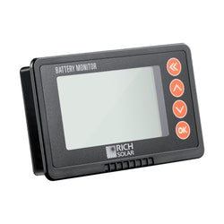 RICH SOLAR 500 Amp Battery Monitor with Shunt | 8~120V 500A Battery Monitor with Shunt | Accurate Battery Status Monitor | Easy to Use Battery Monitor RICH SOLAR