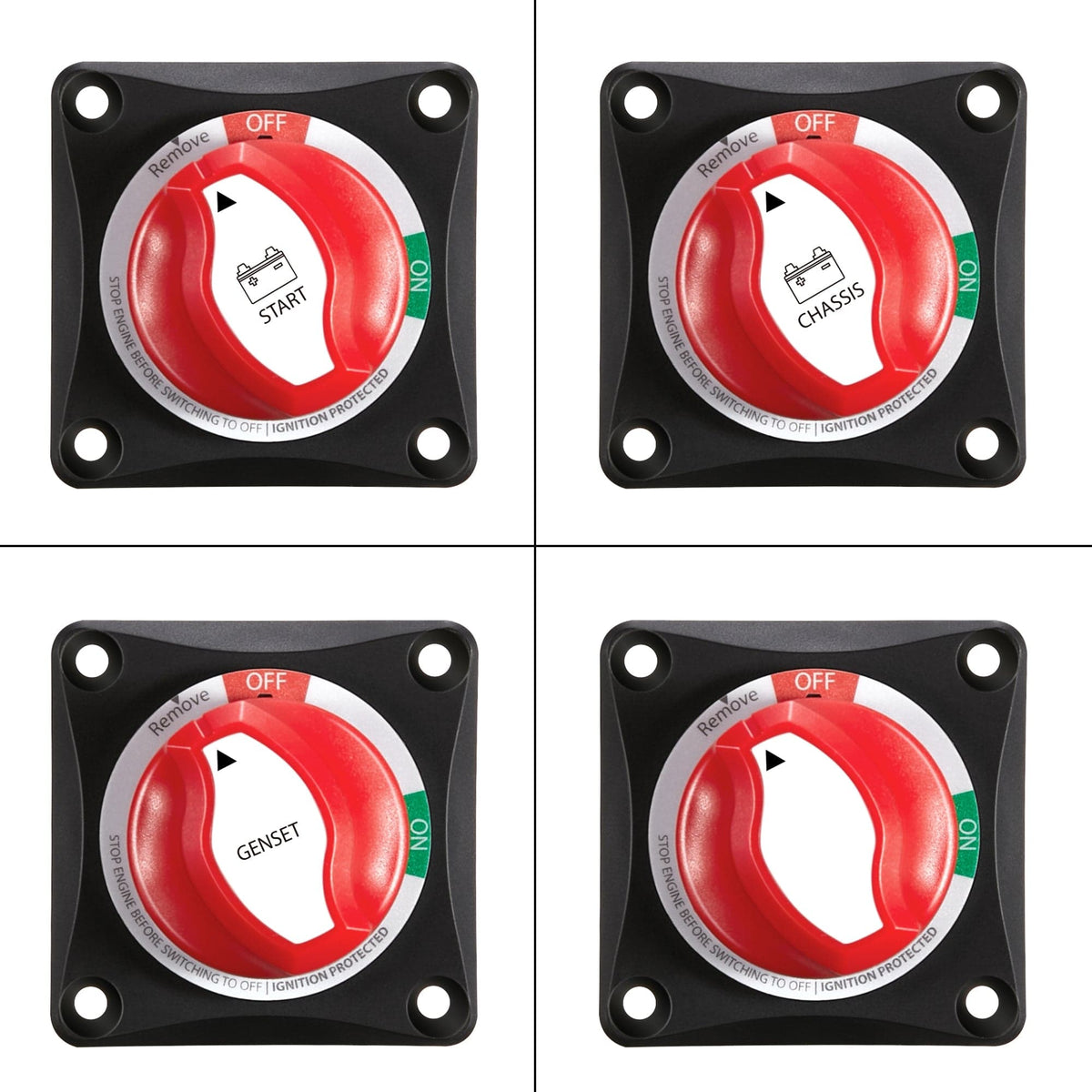 RICH SOLAR | 275A On/Off Battery Switch | Removable Knob for Isolation & Safety | Easy Install Switch RICH SOLAR