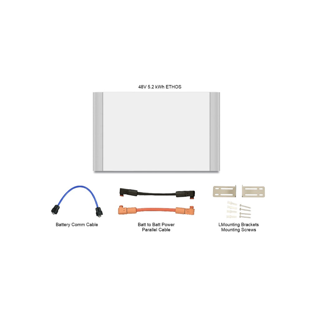 Big Battery 48V 10.2kWh ETHOS Energy Storage System (ESS) with 2 Batteries + 12kW Inverter