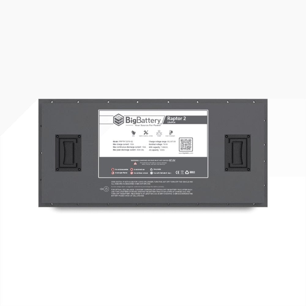 Big Battery 72V RAPTOR 2 - 7.68kWh LiFePO4 Batteries Big Battery