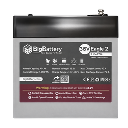 BigBattery 36V EAGLE2 1.54 kWh LiFePO4 Battery with Heater and Comms