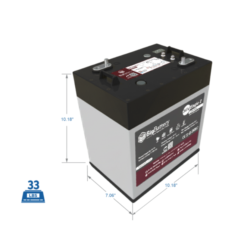 BigBattery 36V EAGLE2 1.54 kWh LiFePO4 Battery with Heater and Comms