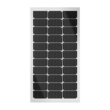 BougeRV 100W 12V 9BB Mono Solar Panel Front View