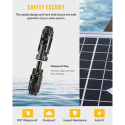 BougeRV 12 PCS Solar Connectors with Spanners 6 Pairs Male/Female(10AWG) Accessories BougeRV