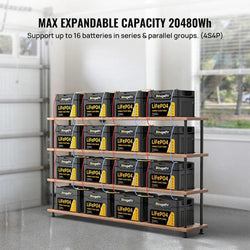 BougeRV 12V 1280Wh/100Ah LiFePO4 Battery Batteries BougeRV
