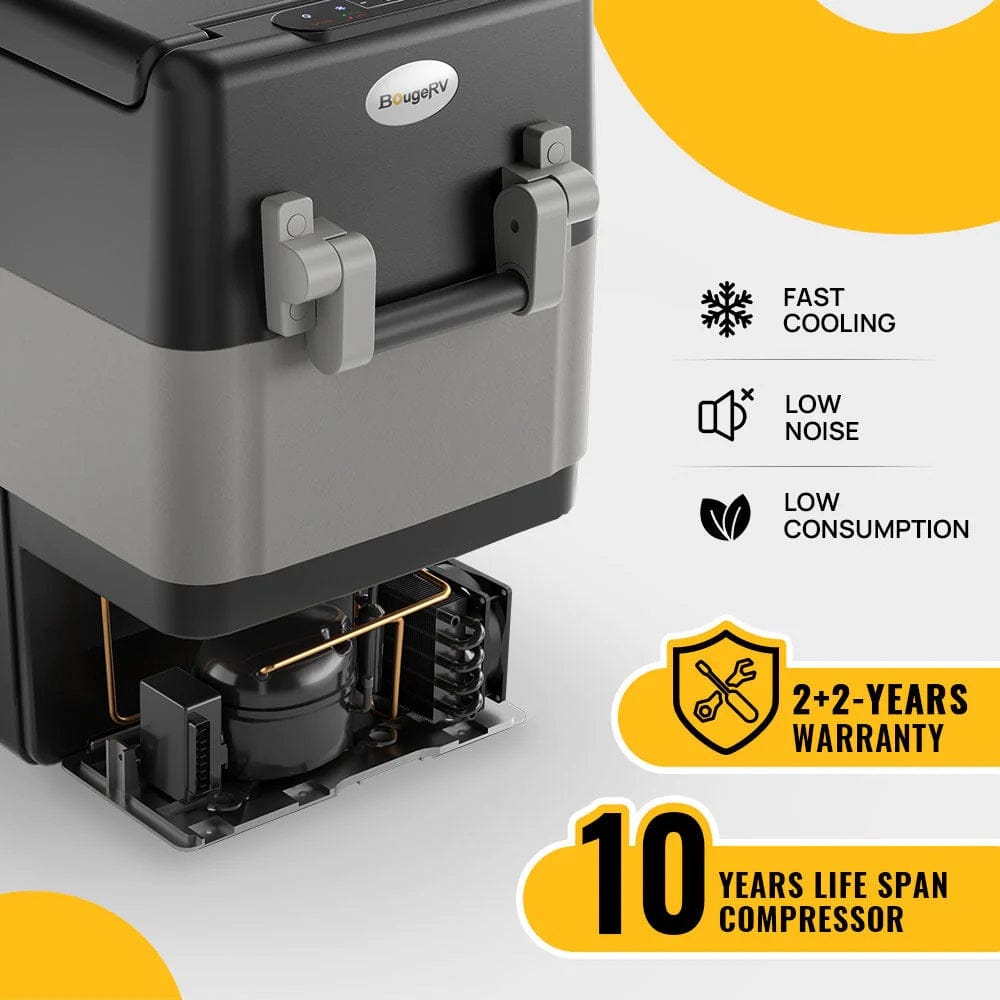 BougeRV 12V 53 Quart (50L) Portable Fridge Car Freezer Coolers BougeRV