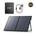 BougeRV 130W Mono Portable Solar Panel  With Fabric Suitcase and Solar Connector to DC Adapter