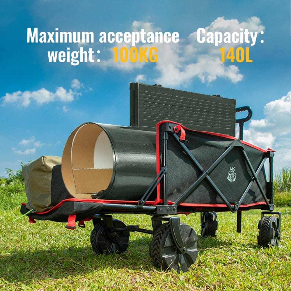 BougeRV 140L Capacity Outdoor Foldable Folding Wagon（DEERFAMY） Accessories BougeRV