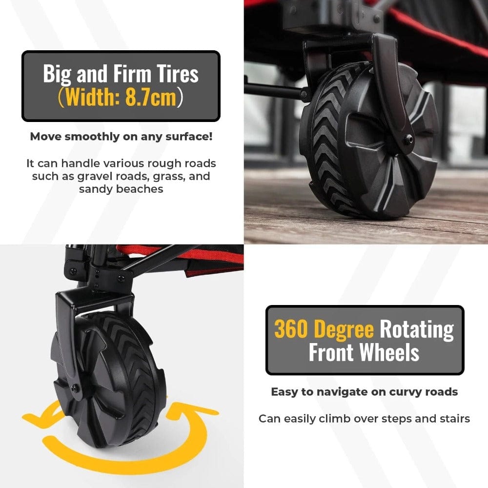 BougeRV 140L Capacity Outdoor Foldable Folding Wagon（DEERFAMY） Accessories BougeRV