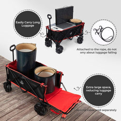 BougeRV 140L Capacity Outdoor Foldable Folding Wagon（DEERFAMY） Accessories BougeRV