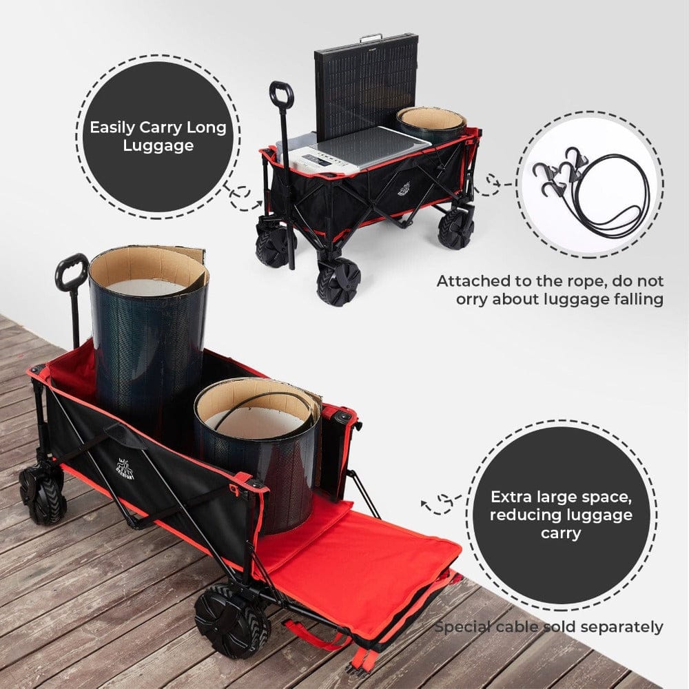 BougeRV 140L Capacity Outdoor Foldable Folding Wagon（DEERFAMY） Accessories BougeRV