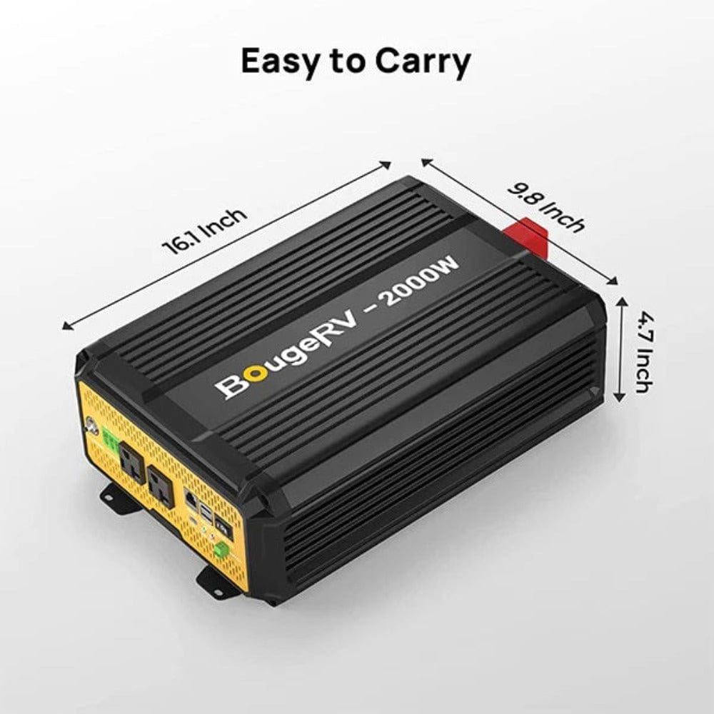 BougeRV 2000W 12V Pure Sine Wave Inverter with Bluetooth Off-Grid Inverters BougeRV