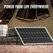 BougeRV 200W 12V 9BB Mono Solar Panel Powering Fridge And Power Station