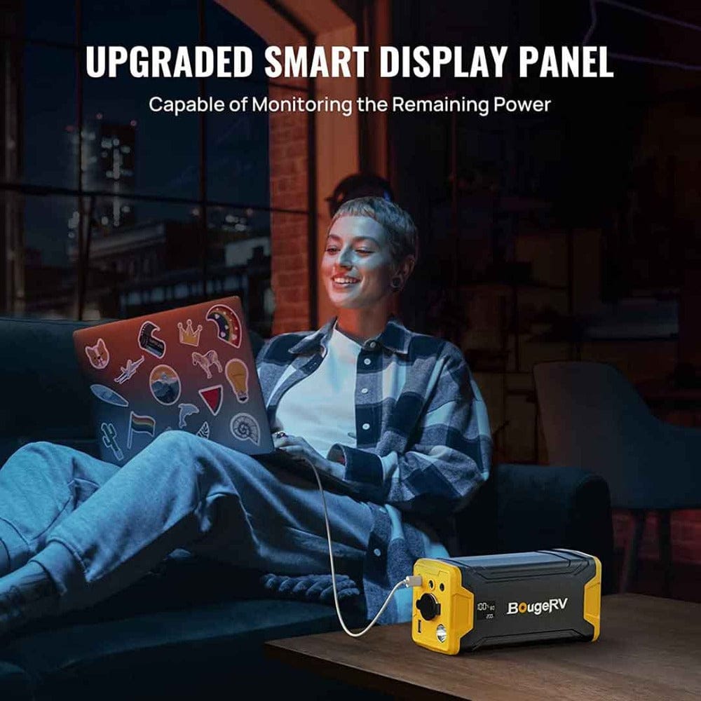 BougeRV 220WH Portable Power Station for Fridge Solar Generators BougeRV