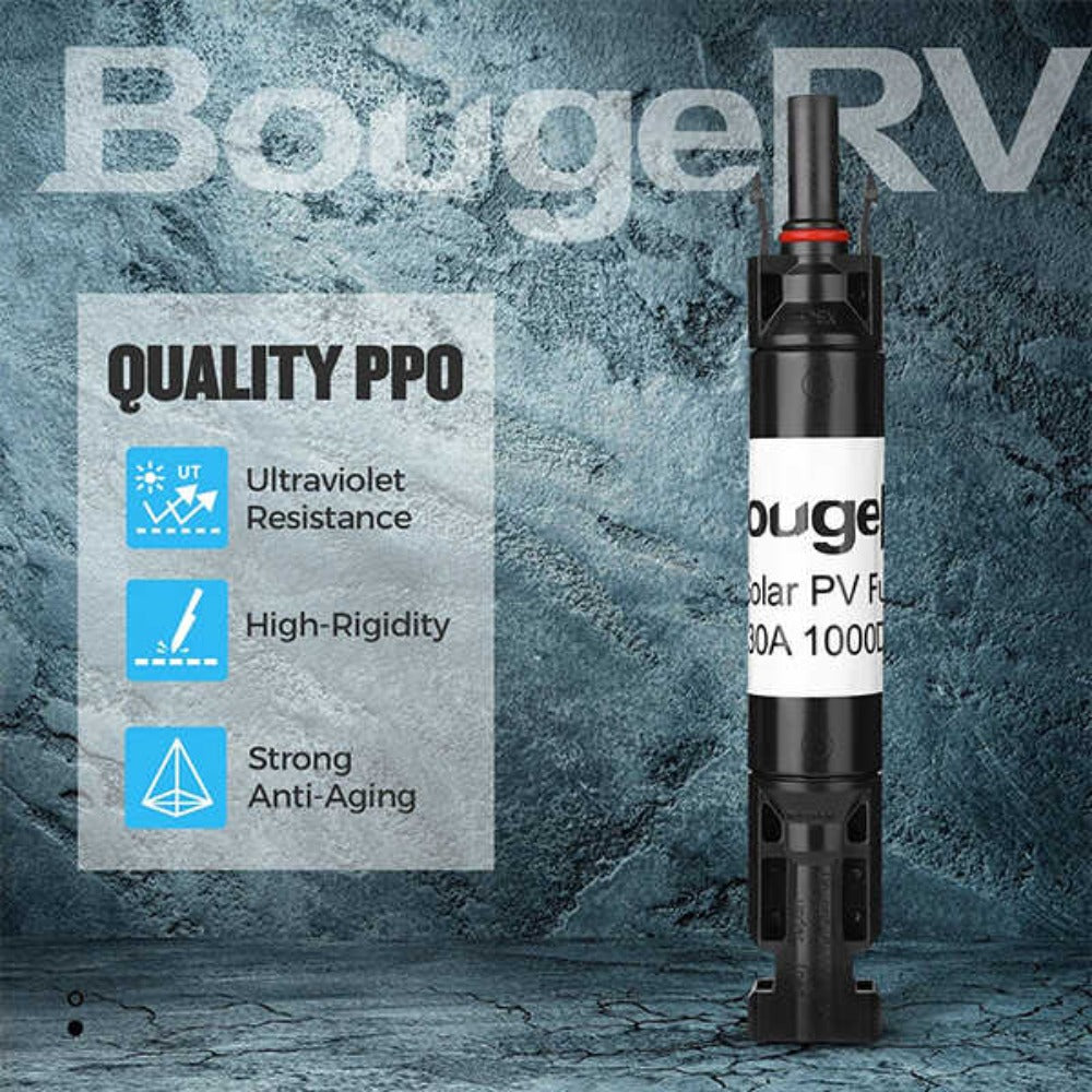 BougeRV 30A Solar Fuse Holder PPO Material Features