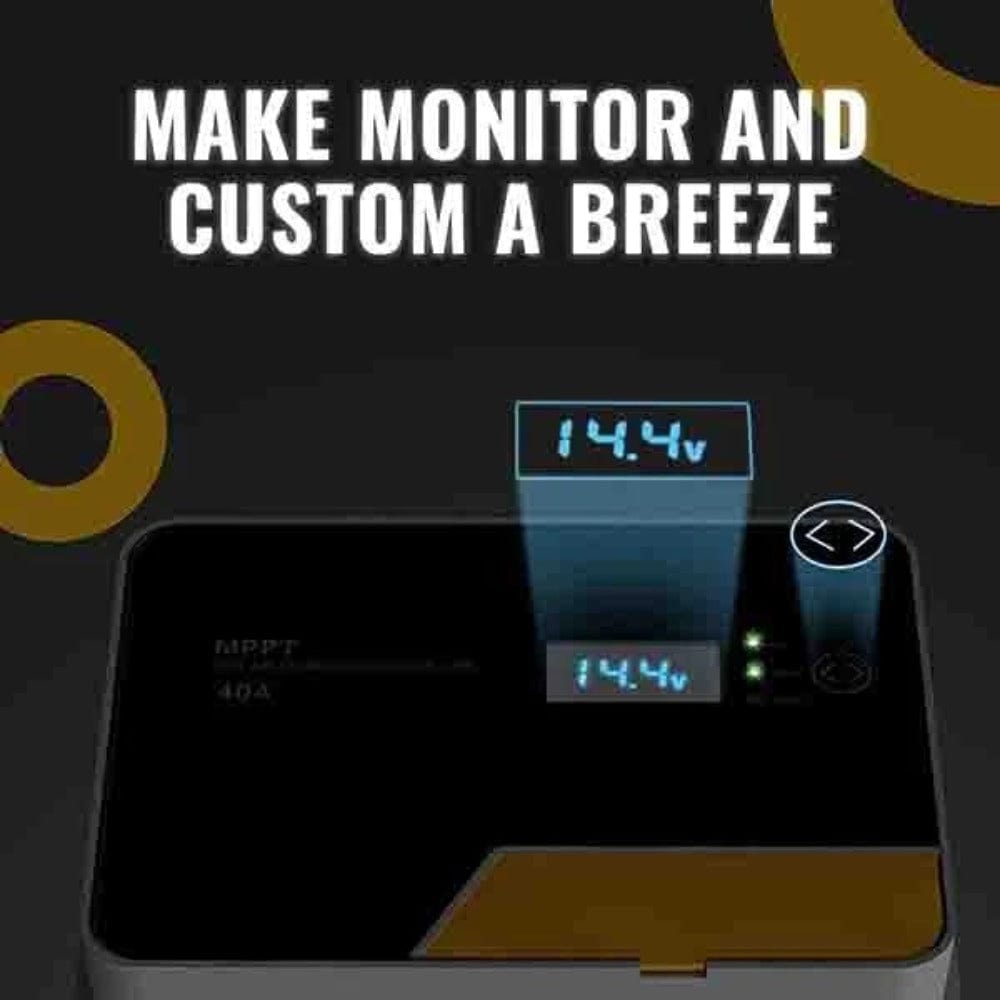 BougeRV 40A MPPT Solar Charge Controller 12V/24V/36V/48V Controllers BougeRV