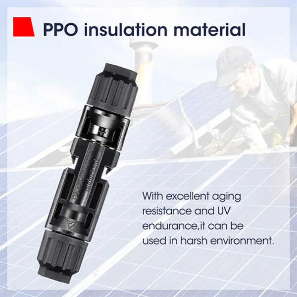 BougeRV 44PCS Solar Connector with Spanners IP67 Waterproof Male/Female PPO Insulation Material