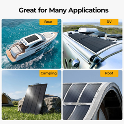 BougeRV Arch 2.0 100W N-Type Fiberglass Flexible Solar Panel