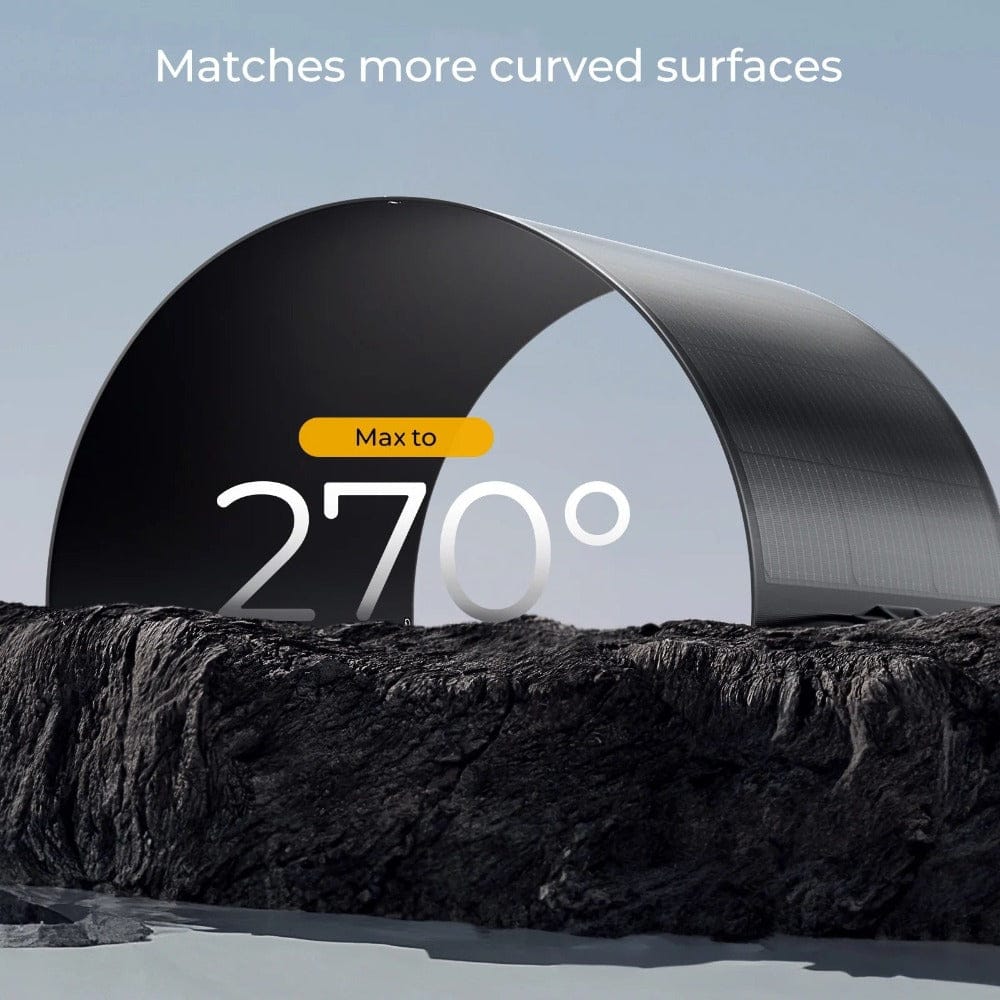 BougeRV Arch 200 Watt Fiberglass Curved Solar Panel Flexible Solar Panels BougeRV