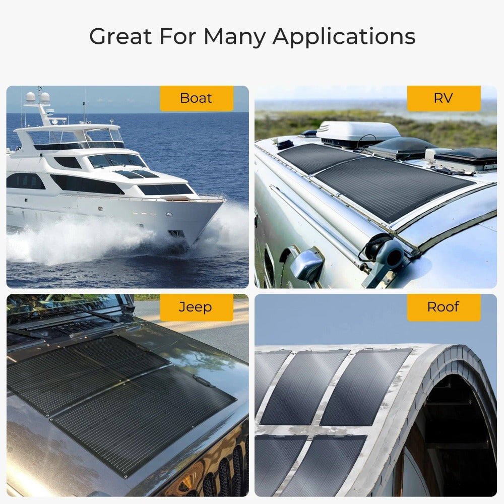 BougeRV Arch 200 Watt Fiberglass Curved Solar Panel Compatibility