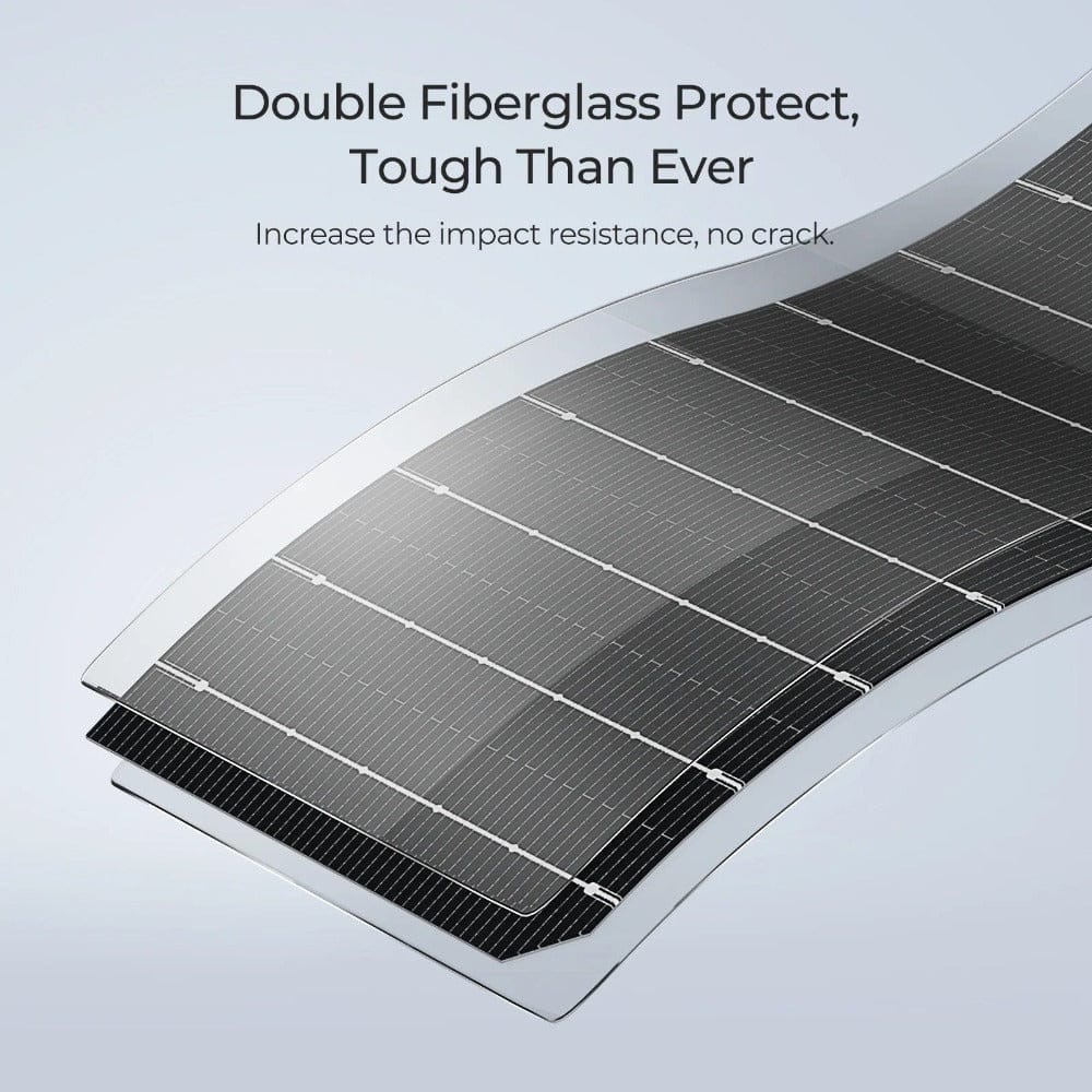BougeRV Arch 200 Watt Fiberglass Curved Solar Panel Flexible Solar Panels BougeRV