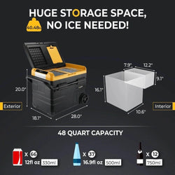BougeRV CR45 48 Quart (45L) Portable Fridge Freezer Coolers BougeRV