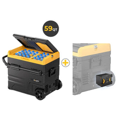 BougeRV CR55 59 Quart (55L) Portable Fridge Freezer Coolers BougeRV BougeRV CR55 59 Quart (55L) Portable Fridge Freezer With Battery