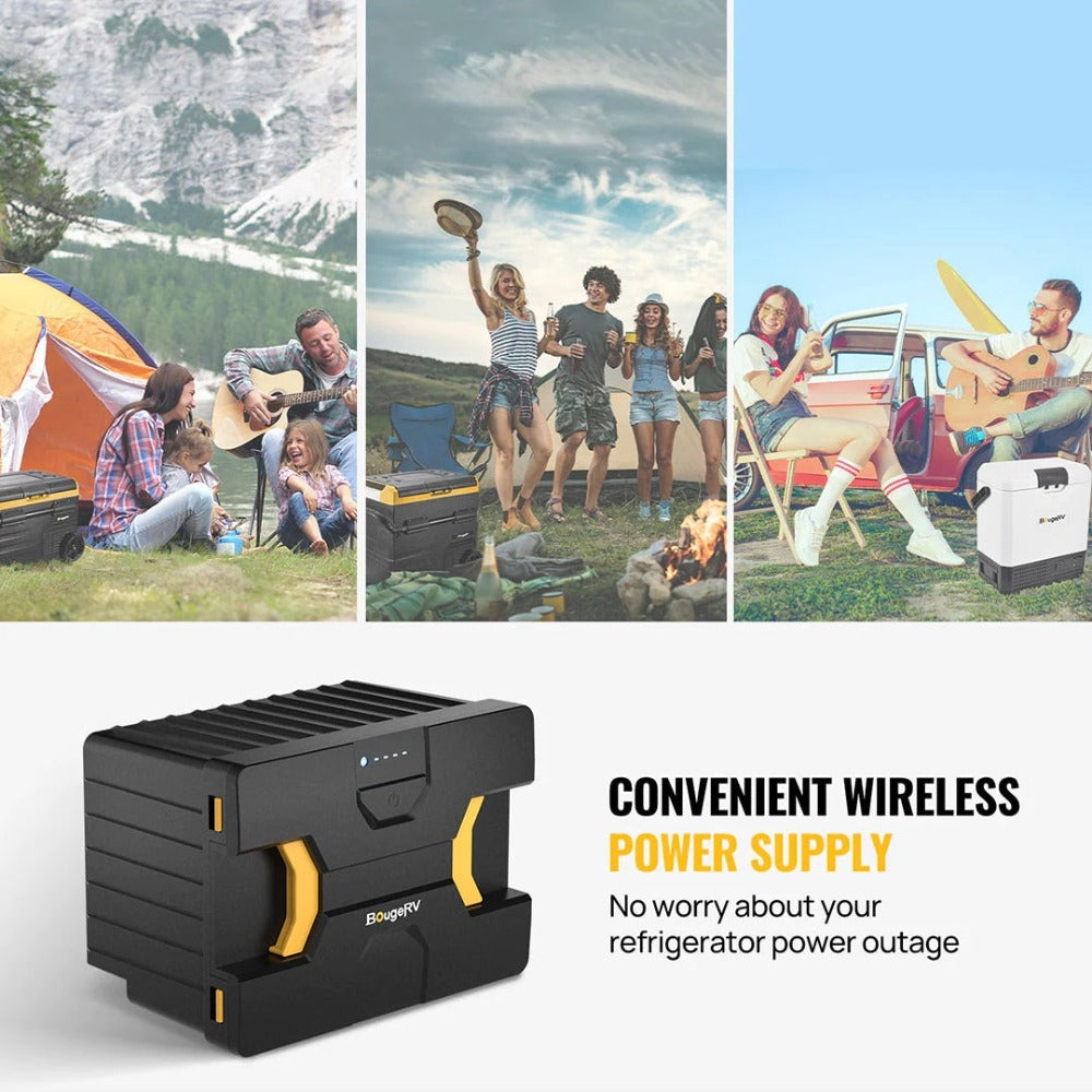 BougeRV Detachable Battery of Dual-Zone Portable Fridge To Power Your Refrigerator Conveniently
