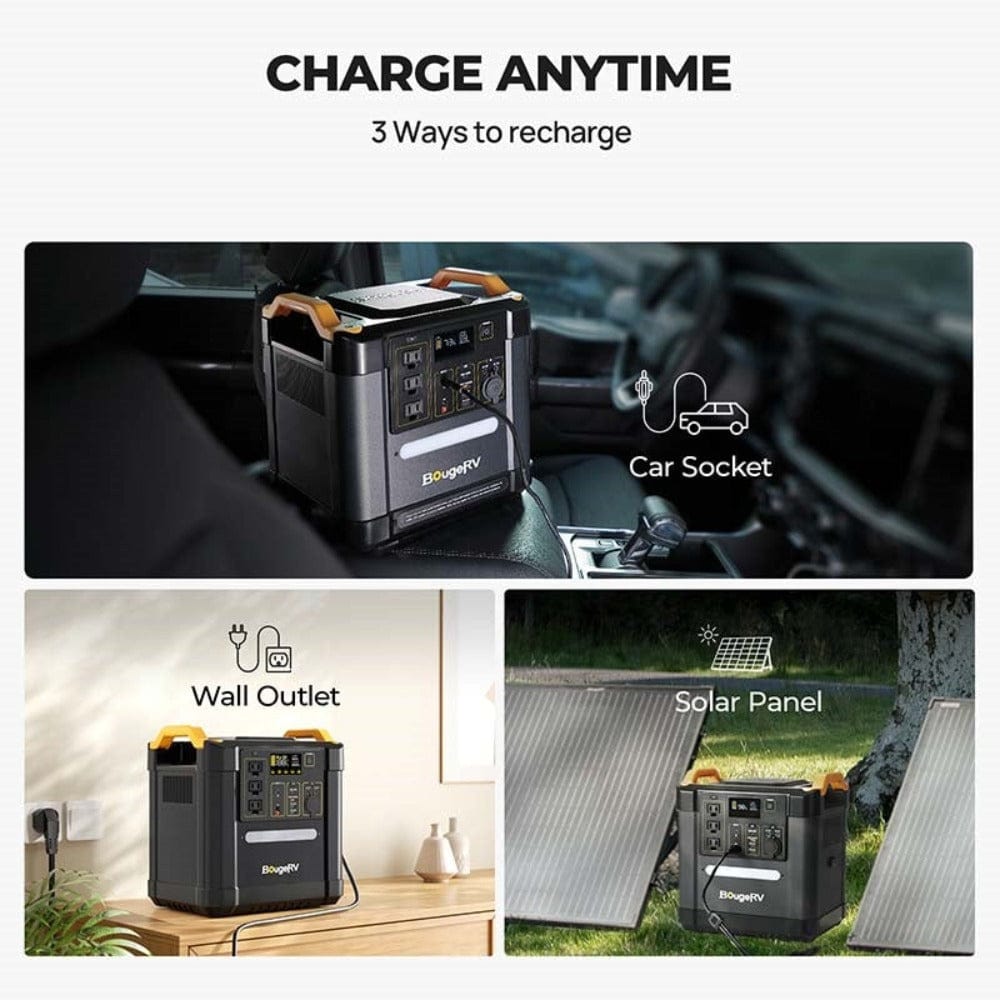 BougeRV FORT 1500 1456Wh LiFePO4 Portable Power Station Solar Generators BougeRV