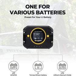 BougeRV Li PWM Solar Charge Controller 12V 24V Controllers BougeRV