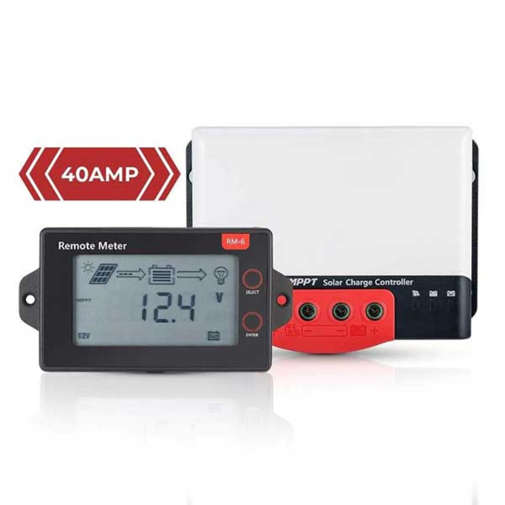 BougeRV MPPT Solar Charge Controller 40 Amp 12V/24V With The External LCD Screen