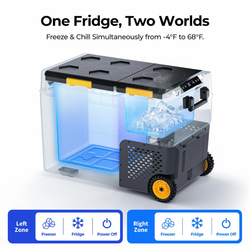 BougeRV New CRD2 V2.0 52QT Dual Zone 12V Portable Fridge