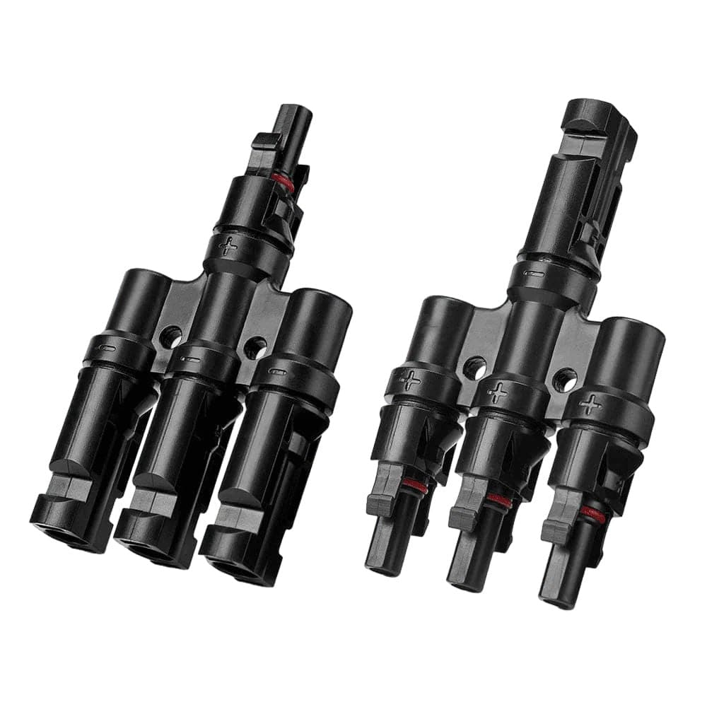 BougeRV Solar Branch Connectors Y Connector in Pair MMMF+FFFM for Parallel Connection Between Solar Panels Accessories BougeRV