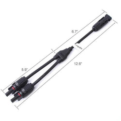 BougeRV Solar Connectors Y Branch Parallel Adapter Cable Wire Accessories BougeRV
