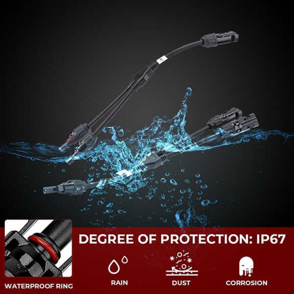 BougeRV Solar Connectors Y Branch Parallel Adapter Cable Wire Accessories BougeRV