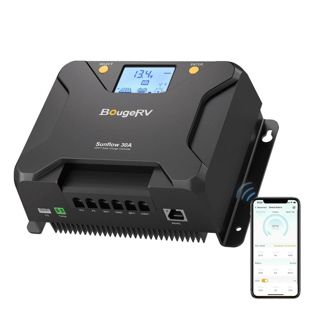 BougeRV Sunflow 30A MPPT Solar Charge Controller