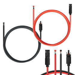 BougeRV 10AWG Solar Extension Cable with Extra Free Connectors(xx FT Red+xx FT Black) Accessories BougeRV 6FT