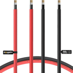 BougeRV 10AWG Solar Extension Cable with Extra Free Connectors(xx FT Red+xx FT Black) Accessories BougeRV 20FT (No Connector)