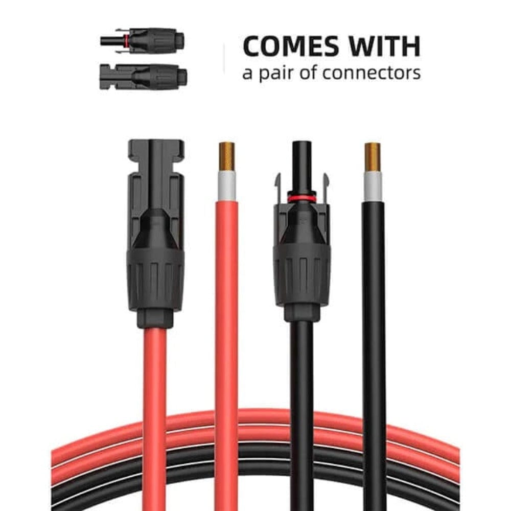 BougeRV 12AWG Solar Extension Cable with Extra Free Connectors(xx FT Red+xx FT Black) Accessories BougeRV