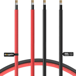 BougeRV 12AWG Solar Extension Cable with Extra Free Connectors(xx FT Red+xx FT Black) Accessories BougeRV