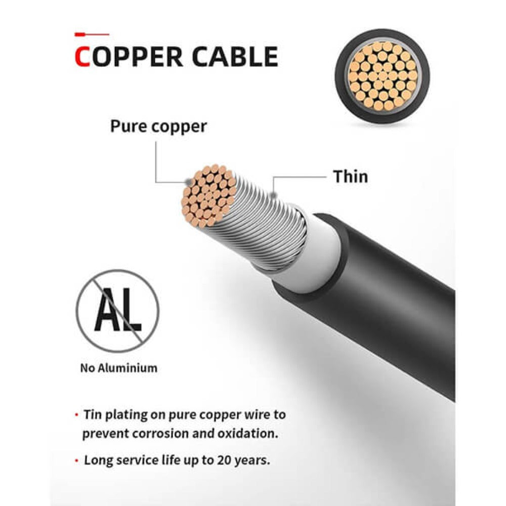 BougeRV 12AWG Solar Extension Copper Cable