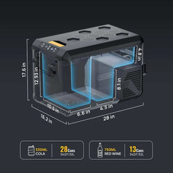 BougeRV ASPEN 30 Dual-Zone 34QT 12V Portable Refrigerator Coolers BougeRV