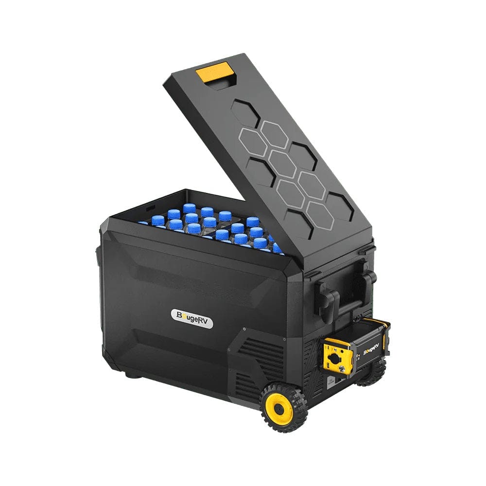 BougeRV ASPEN 30 PRO 34QT Dual Zone Wheeled 12V Portable Refrigerator Coolers BougeRV ASPEN 30 PRO 34QT Dual Zone Wheeled 12V Portable Refrigerator + Battery