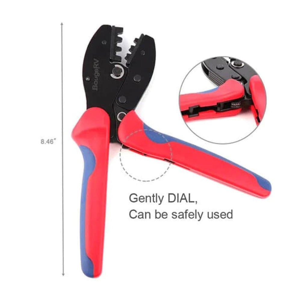 BougeRV Solar Connectors Crimp Tool Kit for 10/11/12/13 AWG Solar Wire 6 Pairs Accessories BougeRV
