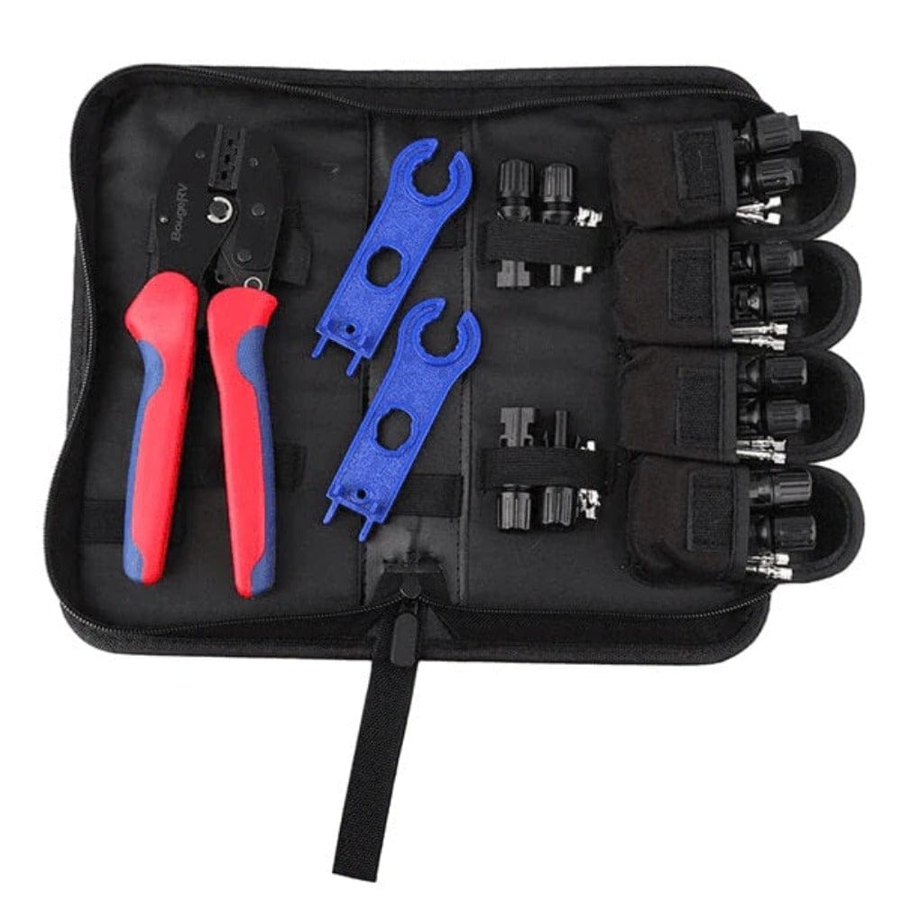 BougeRV Solar Connectors Crimp Tool Kit for 10/11/12/13 AWG Solar Wire 6 Pairs Accessories BougeRV