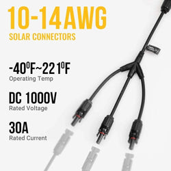BougeRV Solar Y Branch Connector 3 to 1(M/FFF and F/MMM) Accessories BougeRV