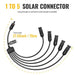 BougeRV Solar Y Connector Solar Panel Parallel Connectors Extra Long 5 to 1 Cable Dimension